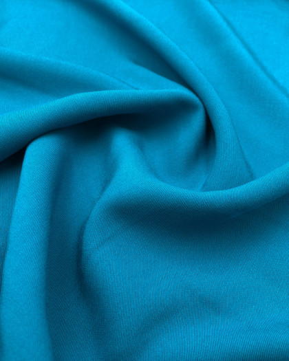 Viscose Bleu Turquoise sergé Louise - Mercerine
