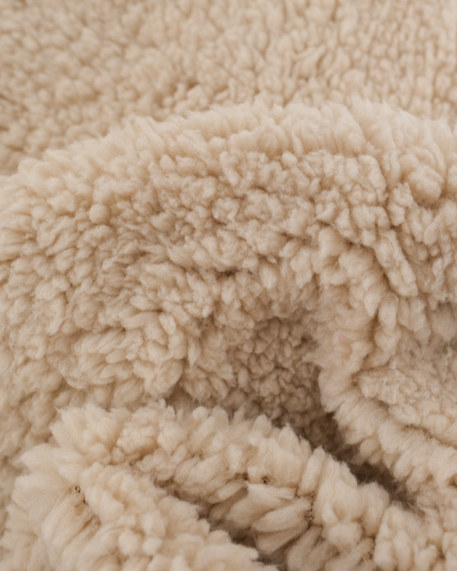 Tissu Sherpa Uni Beige - Mercerine