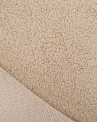 Tissu Sherpa Uni Beige - Mercerine