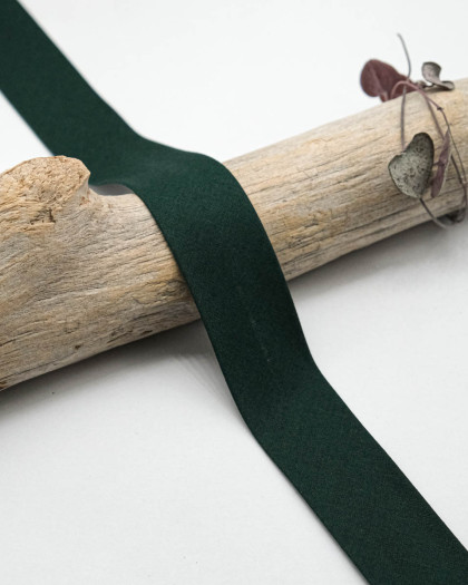 Biais Uni 100% Coton Vert Forêt - Mercerine