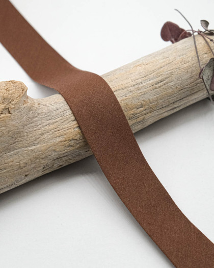 Biais Uni 100% Coton Chocolat - Mercerine