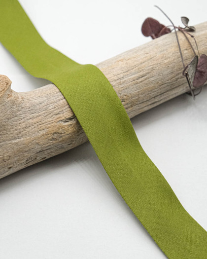 Biais Uni 100% Coton Olive - Mercerine
