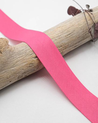 Biais Uni 100% Coton Rose Fuchsia - Mercerine