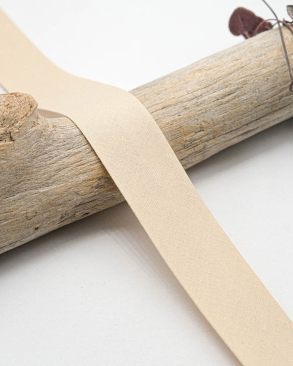 Biais Uni 100% Coton Beige - Mercerine