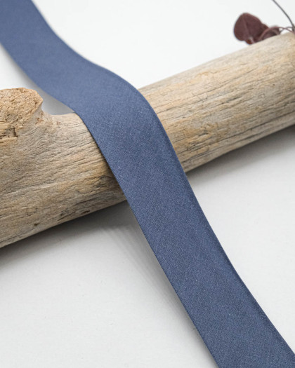 Biais Uni 100% Coton Bleu Jean - Mercerine