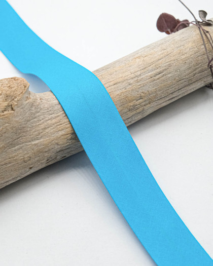 Biais Uni 100% Coton Bleu Turquoise - Mercerine