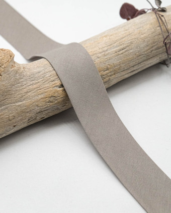 Biais Uni 100% Coton Gris Souris - Mercerine