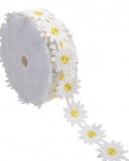 Guipure Grandes Marguerites - 48mm - Mercerine