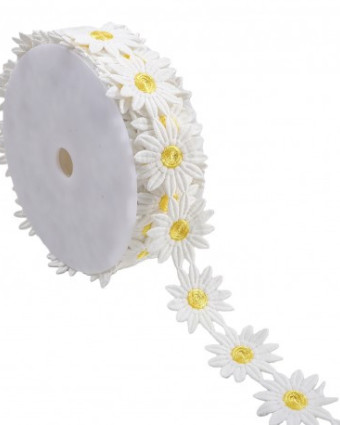 Guipure Grandes Marguerites - 48mm - Mercerine
