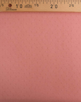 Tissu Jersey Maille Pointelle Corail  -Mercerine