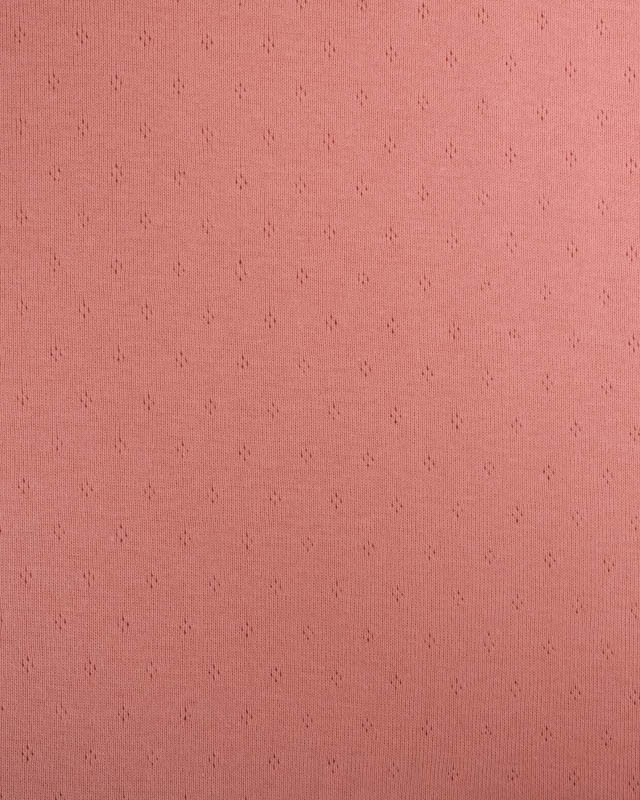 Tissu Jersey Maille Pointelle Corail  -Mercerine