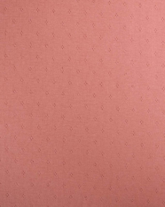 Tissu Jersey Maille Pointelle Corail  -Mercerine