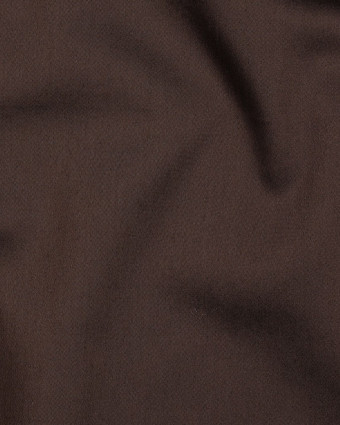 Tissu Satin de Coton Uni Chocolat - Mercerine