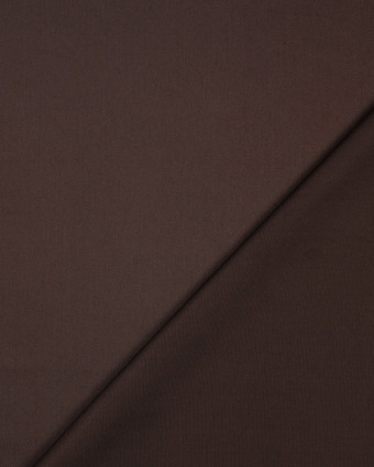 Tissu Satin de Coton Uni Chocolat - Mercerine