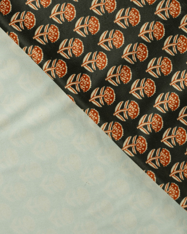 Tissu Velours Ras Petites Fleurs - Mercerine