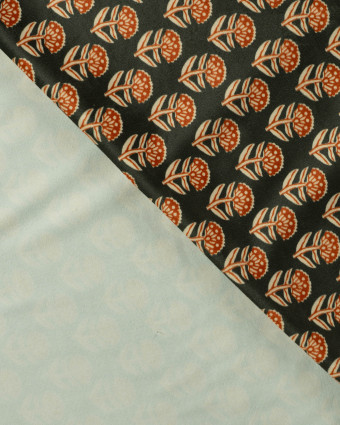 Tissu Velours Ras Petites Fleurs - Mercerine