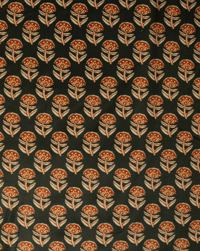 Tissu Velours Ras Petites Fleurs - Mercerine