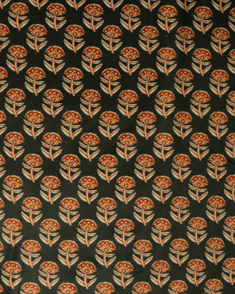 Tissu Velours Ras Petites Fleurs - Mercerine