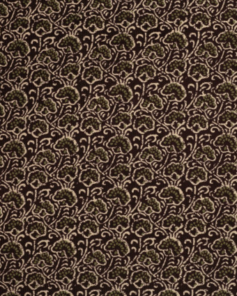 Tissu Velours Milleraies Inspiration Indienne Marron - Mercerine