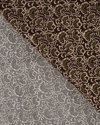 Tissu Velours Milleraies Inspiration Indienne Marron - Mercerine