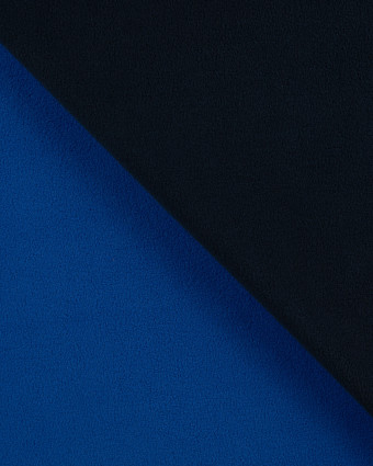 Tissu Polaire Bicolore Navy Bleu Roi - Mercerine