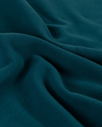Tissu Polaire Bicolore Pétrole Emeraude - Mercerine