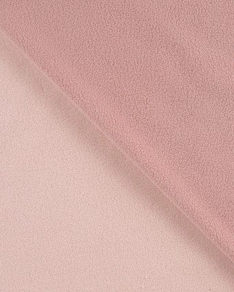 Tissu Polaire Bicolore Navy Rose Poudré - Mercerine