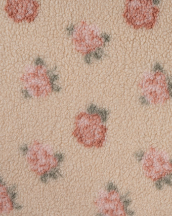 Tissu Sherpa Rose Ecru - Mercerine