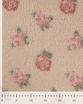 Tissu Sherpa Rose Ecru - Mercerine