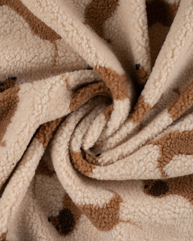 Tissu Sherpa Teckel Ecru - Mercerine