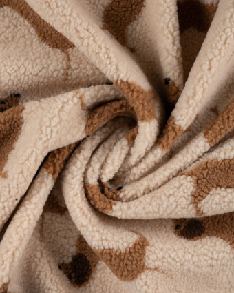 Tissu Sherpa Teckel Ecru - Mercerine