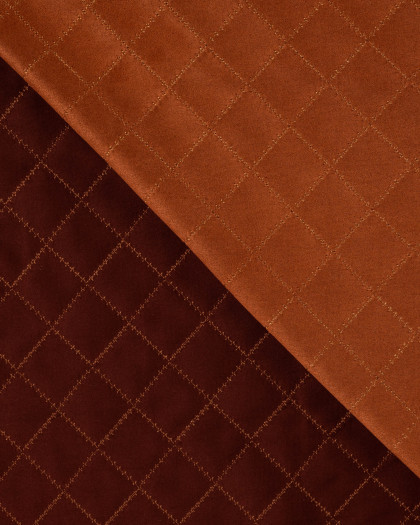 Tissu Suédine Matelassé Cognac - Mercerine