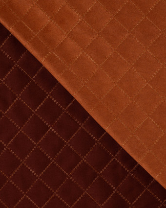 Tissu Suédine Matelassé Cognac - Mercerine