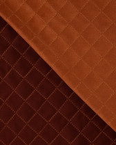 Tissu Suédine Matelassé Cognac