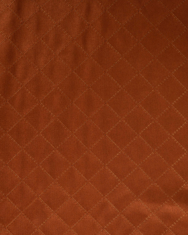 Tissu Suédine Matelassé Cognac - Mercerine