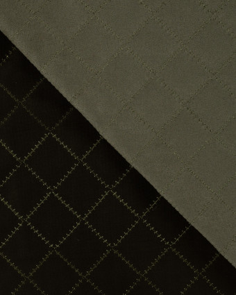 Tissu Suédine Matelassé Kaki - Mercerine