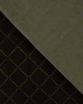 Tissu Suédine Matelassé Kaki