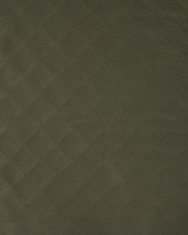 Tissu Suédine Matelassé Kaki - Mercerine