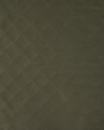 Tissu Suédine Matelassé Kaki - Mercerine