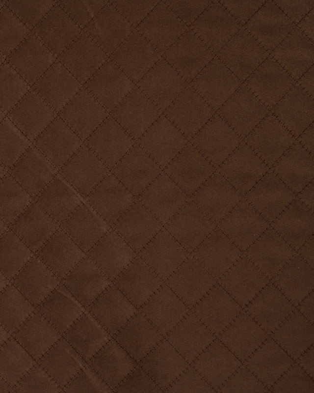 Tissu Suédine Matelassé Cacao - Mercerine