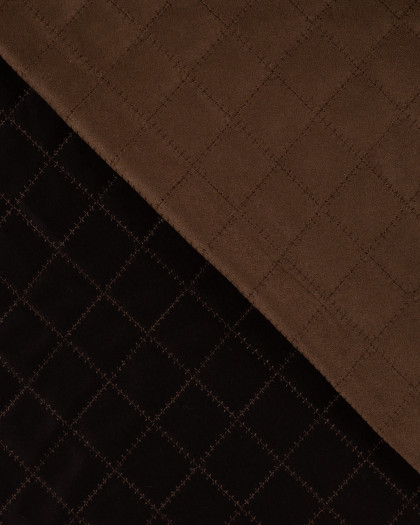 Tissu Suédine Matelassé Cacao - Mercerine