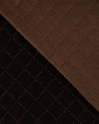 Tissu Suédine Matelassé Cacao - Mercerine