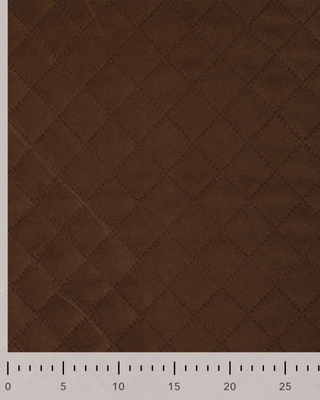 Tissu Suédine Matelassé Cacao - Mercerine