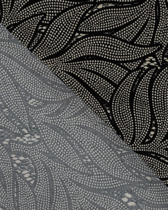 Tissu Viscose Twill EcoVero Feuillage Fond Ecru - Mercerine