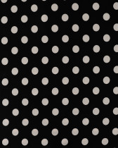 Tissu Viscose Satiné Petit Pois Noir