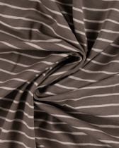 Tissu Jersey à Rayures Chocolat Beige