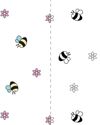 Tissu Jersey Magique Abeilles Multicolore au Soleil - Mercerine
