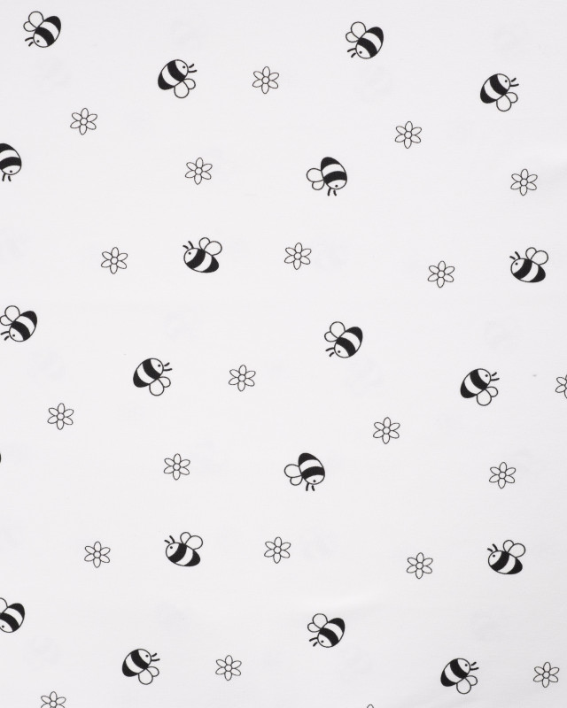 Tissu Jersey Magique Abeilles Multicolore au Soleil - Mercerine