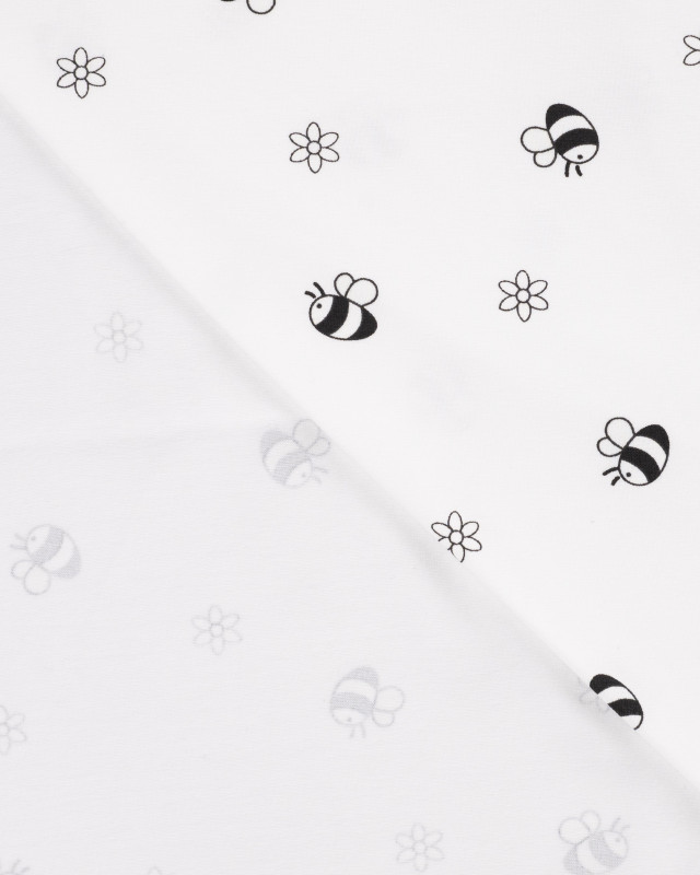 Tissu Jersey Magique Abeilles Multicolore au Soleil - Mercerine