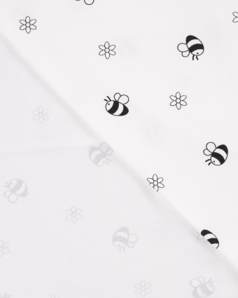 Tissu Jersey Magique Abeilles Multicolore au Soleil - Mercerine